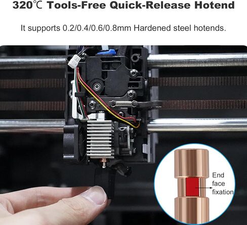تحديث 0.4 مم تحديث HotEnd لـ Kobra S1 Combo من الفولاذ المقاوم للصدأ طباعة الفولاذ المقاوم للصدأ مجموعة الفوهة الساخنة الصلبة مع علبة تغطية السيليكون الإضافية والفوهات (0.2 مم/0.6 مم/0.8 مم) ، ل anycubic Kobra S1 in Kuwait