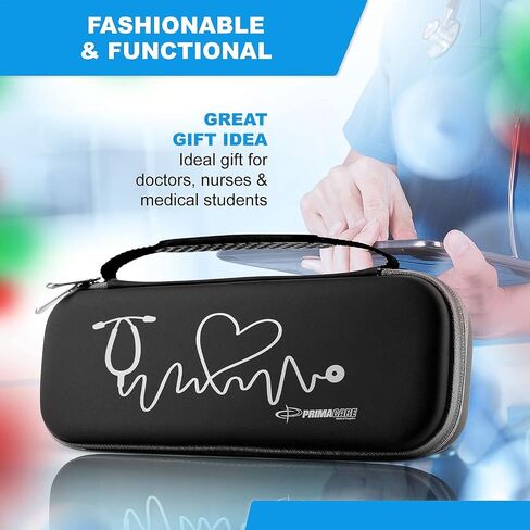 Primacare KB-9297-PK Pink Stethoscope Case, Supplies NOT Included, for Stethoscopes and Medical Supplies, Multiple Compartments, Portable and Lightweight First Aid Kit Bag, Accessories for Nurses in Saudi Arabia