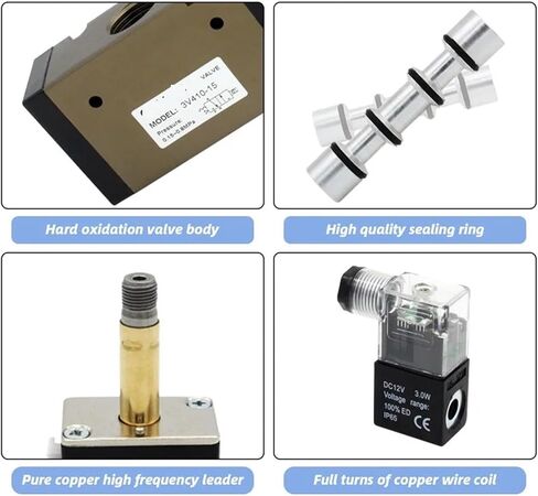3V410-15 Air standard pneumatic control valve DC24V DC12V AC220V AC110V two-position three-way pneumatic reversing valve(3V410-15-NO DC12V) in Saudi Arabia