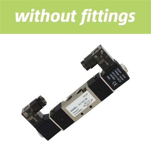 4V120-06 5 way 2 Postion Solenoid Valves DC12V DC24V AC110V AC220V Pneumatic Air Solenoid Valve(PSL 4mm fittings,4V120-06 AC110V) in Saudi Arabia