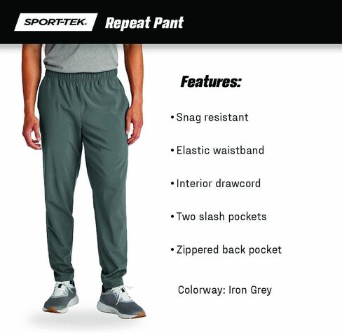 SPORT-TEK Unisex Repeat Pant | Athletic Pants for Men & Women, Workout Clothes for Gym, Yoga & Running in Saudi Arabia