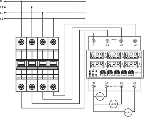 AVR-3S-XXA 3x380V+Nuetral Adjustable Current & Voltage Non-sync Relay 63A 80A 100A 1Pcs(63A) in Saudi Arabia