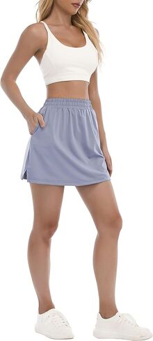 2025 تنانير التنس للنساء الجولف الرياضي النشطين skorts mini الصيف التمرين غير الرسمي الجري مع الجيوب in Kuwait