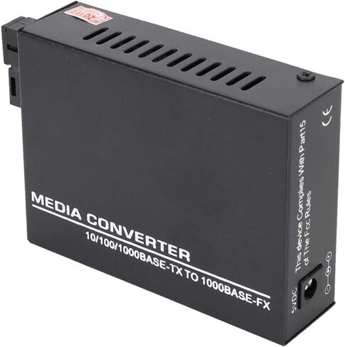 Acouto 1000Mbps Gigabit Ethernet Fiber Optic Media Converter with External Power Supply, Compact Design for Reliable Data Transmission (US Plug) in Saudi Arabia