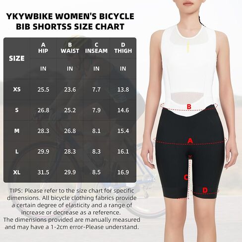YKYWBIKE Cycling Bibs Women - Italian Elastic Interface Padded Bib Shorts Road Bicycle Breathable Tights Riding for 7 Hours in Kuwait