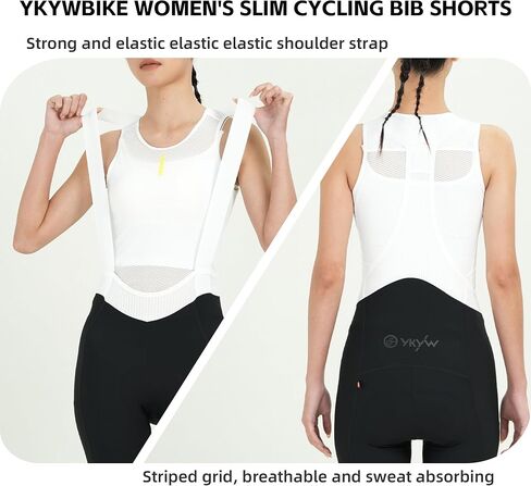 YKYWBIKE Cycling Bibs Women - Italian Elastic Interface Padded Bib Shorts Road Bicycle Breathable Tights Riding for 7 Hours in Kuwait