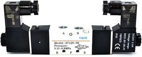Solenoid Valve 4V100 Series (5/2,5/3 way) 4V110 4V120 4V130 220V 110V 24V 12V Terminal Type Single/Double Solenoid(4V130E-M5,DC 12V) in Saudi Arabia