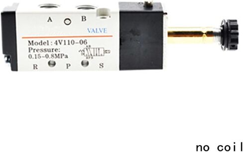 Solenoid Valve 4V100 Series (5/2,5/3 way) 4V110 4V120 4V130 220V 110V 24V 12V Terminal Type Single/Double Solenoid(4V130E-M5,DC 12V) in Saudi Arabia