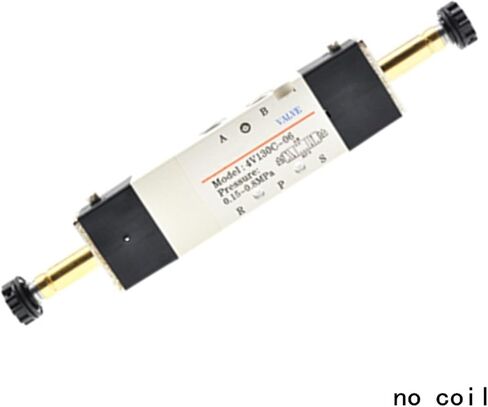 Solenoid Valve 4V100 Series (5/2,5/3 way) 4V110 4V120 4V130 220V 110V 24V 12V Terminal Type Single/Double Solenoid(4V130E-M5,DC 12V) in Saudi Arabia