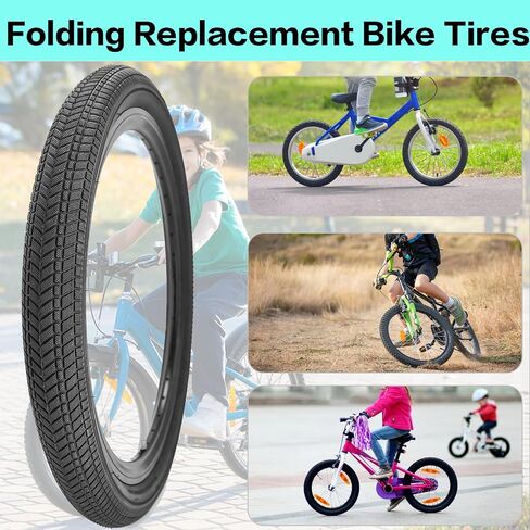 2 Pack 12 1/2 X 2 1/4(12.5x2.25) 14/16/20 x 2.125 Inch Bike Tire and Inner Tubes Set Suitable for 12.5/14/16/20 X 2.125 Folding Kids Bike Replacement Tires and Tubes Kit Fit for Most Children Bike in Saudi Arabia