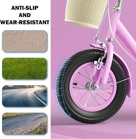2 Pack 12 1/2 X 2 1/4(12.5x2.25) 14/16/20 x 2.125 Inch Bike Tire and Inner Tubes Set Suitable for 12.5/14/16/20 X 2.125 Folding Kids Bike Replacement Tires and Tubes Kit Fit for Most Children Bike in Saudi Arabia