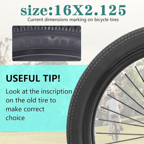 2 Pack 12 1/2 X 2 1/4(12.5x2.25) 14/16/20 x 2.125 Inch Bike Tire and Inner Tubes Set Suitable for 12.5/14/16/20 X 2.125 Folding Kids Bike Replacement Tires and Tubes Kit Fit for Most Children Bike in Saudi Arabia