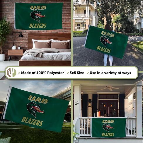 Desert Cactus University of Alabama Birmingham UAB Flag - 3 × 5 أقدام بانر ، النسيج المتين الداخلي/الخارجي ، تصميم البوليستر بنسبة 100 ٪ (النمط 1) in Kuwait