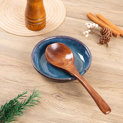 Ceramic Spoon Rest for Stove Top, Spoon Holder for Kitchen Counter, Coffee Spoon Holder, Heat-Resistant Cooking Utensil Rest for Spoons Ladles Spatula (Blue) in Saudi Arabia