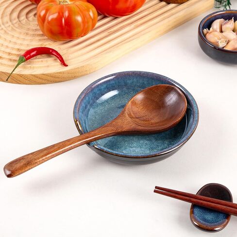 Ceramic Spoon Rest for Stove Top, Spoon Holder for Kitchen Counter, Coffee Spoon Holder, Heat-Resistant Cooking Utensil Rest for Spoons Ladles Spatula (Blue) in Saudi Arabia