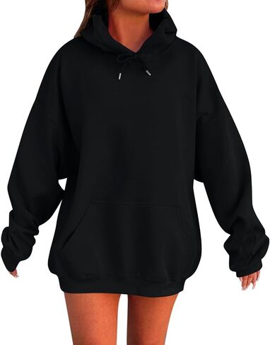 Hoodies for Women Long Sleeve Oversized Hoodies Basic Loose Womens Sweatshirts Casual Fall Winter Tops with Pockets in Saudi Arabia