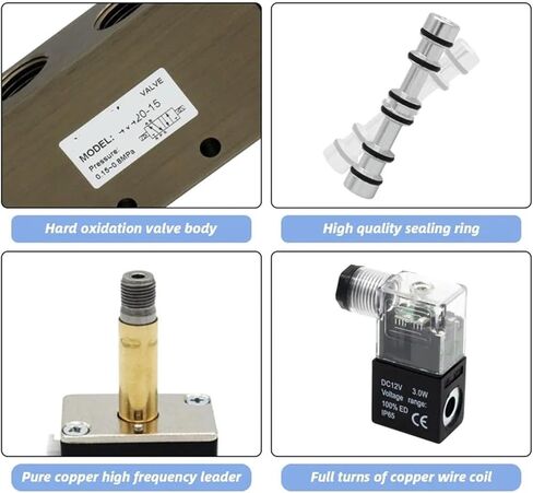 4V420-15 5 Way 2 Position Pneumatic Flow Adjust Solenoid Valve Electric Magnetic Valve DC24V DC12V AC110 AC220V with fittings(4V420-15 AC110V) in Saudi Arabia