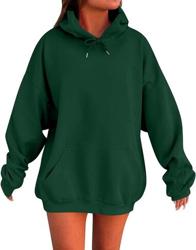 Hoodies for Women Long Sleeve Oversized Hoodies Basic Loose Womens Sweatshirts Casual Fall Winter Tops with Pockets in Saudi Arabia