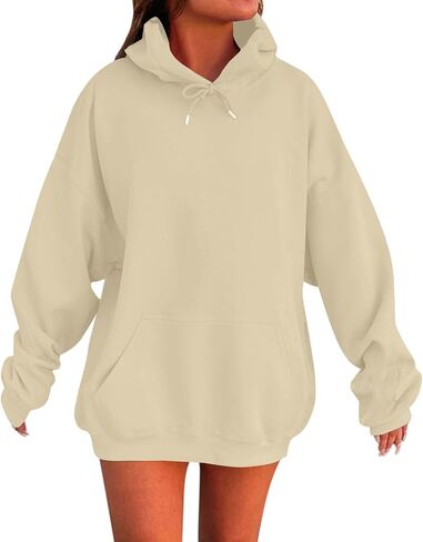 Hoodies for Women Long Sleeve Oversized Hoodies Basic Loose Womens Sweatshirts Casual Fall Winter Tops with Pockets in Saudi Arabia