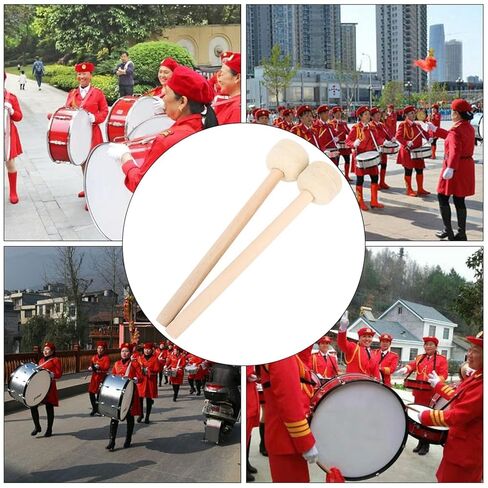 2 PCS MALLET MALLET ، Wool Love Foed Drum Stick ، ​​Armsticks Accussion Assectories Part for Drums in Kuwait