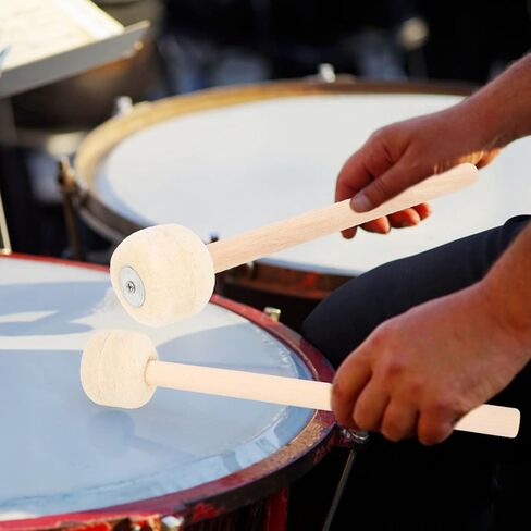 2 PCS MALLET MALLET ، Wool Love Foed Drum Stick ، ​​Armsticks Accussion Assectories Part for Drums in Kuwait