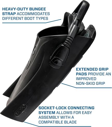 SCUBAPRO Modular Fin System for Snorkeling and Scuba Diving, Open Heel Boot-Fit Pocket, Black, XL in Saudi Arabia