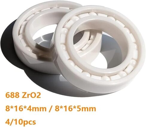4/10pcs 688 8 * 16 * 4mm / 8 * 16 * 5mm Ceramic Deep Groove Ball Bearings Comple in Saudi Arabia