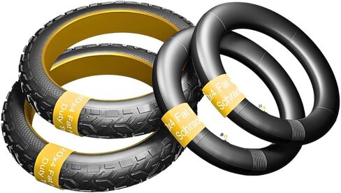 20x4.0 مجموعة الإطارات والأنبوب الدهون للدراجات الإلكترونية-إطارات شاقة + 2 أنابيب شريدر الداخلية-تناسب Himiway ، Rad ، Aventon ، Ecotric in Saudi Arabia