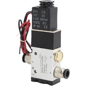 3 Way Port 2 Position 3V210-08 Normally Closed DC12V 24V AC220V Pneumatic Air Solenoid Valve Electric Control Gas Magnetic Valve(With 12mm Fittings,3V210-08 DC24V) in Saudi Arabia