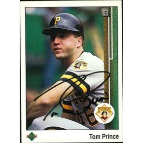 مستودع توقيعه 46839 توم برينس موقعة بطاقة البيسبول بيتسبرغ بيراتيس 1989 Upper Deck No .311 in Kuwait