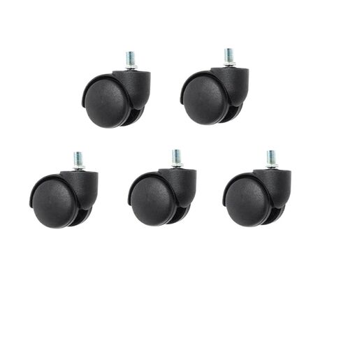 (5 Pack) 10mm/11mm 2 inch circlip/Screw Pu Office Chair casters Large Swivel Wheels Silent(Screw-Gray-10mm) in Saudi Arabia