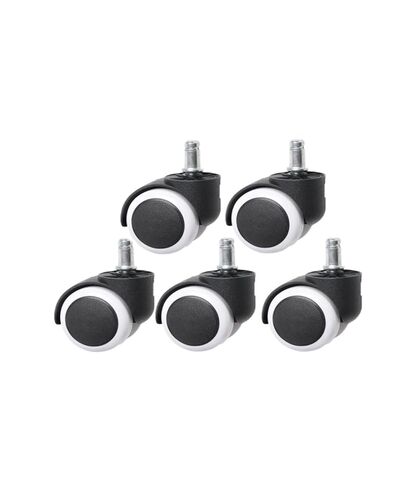 (5 Pack) 10mm/11mm 2 inch circlip/Screw Pu Office Chair casters Large Swivel Wheels Silent(Screw-Gray-10mm) in Saudi Arabia