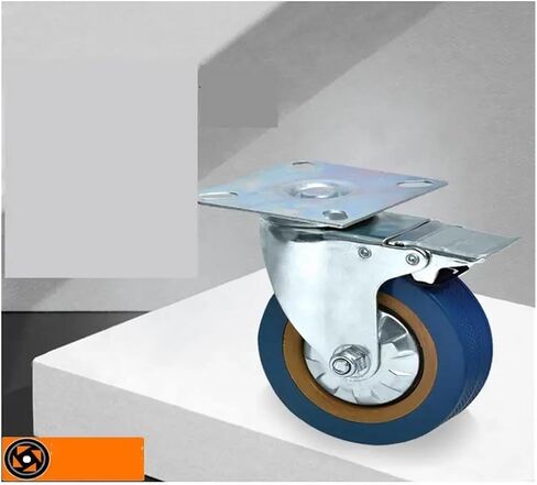 1 Piece 4 inch PVC Swivel Wheel Flat Bottom Industrial Caster Trolley Refrigeration Trolley in Saudi Arabia