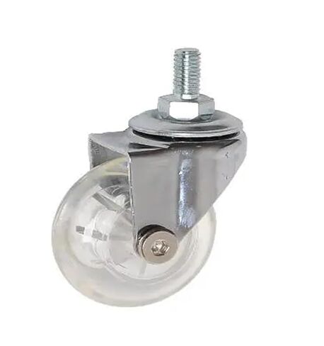 4 Pieces/lot 2 inch casters PU Transparent Crystal Wheel with Brake Furniture Universal Multi-Specification Cabinet Pull(2 Inch-Flat-Brake) in Saudi Arabia