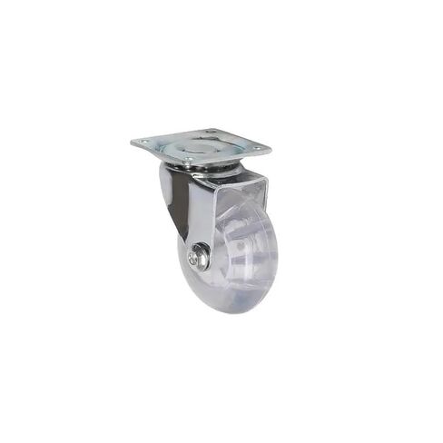 4 Pieces/lot 2 inch casters PU Transparent Crystal Wheel with Brake Furniture Universal Multi-Specification Cabinet Pull(2 Inch-Flat-Brake) in Saudi Arabia