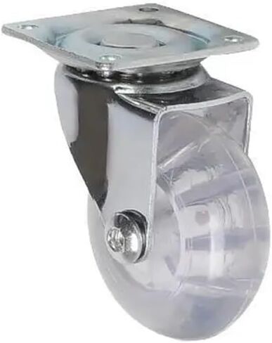 4 Pieces/lot 2 inch casters PU Transparent Crystal Wheel with Brake Furniture Universal Multi-Specification Cabinet Pull(2 Inch-Flat-Brake) in Saudi Arabia