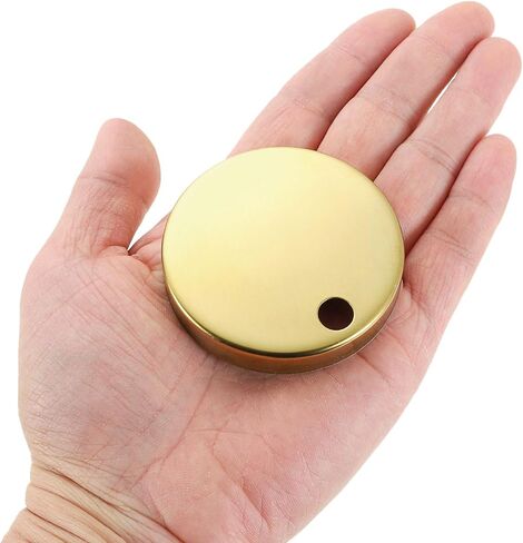 غطاء مفصلي Uxcell 4pcs مقعد المقعد ، 60 مم من الفولاذ المقاوم للصدأ مقلاة أعلى أغطية زخرفية ، وتثبيتات مفصلات مقعد المرحاض تغطي أجهزة المرحاض ، والذهب in Kuwait