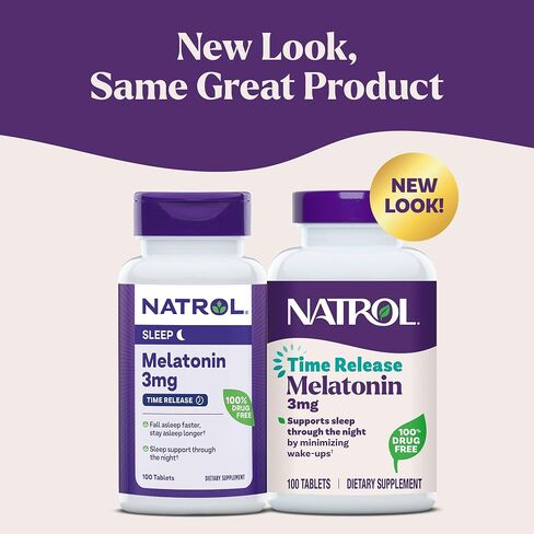 Natrol Melatonin Time Release, 3 mg, 100 Tablets in Saudi Arabia