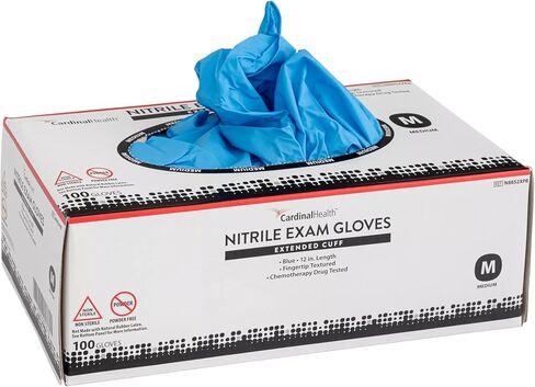 Cardinal Health ™ الموسع من قفازات Nitrile Exam Floves Blue ، MD ، 100ea/bx ، 10bx/cs in Kuwait