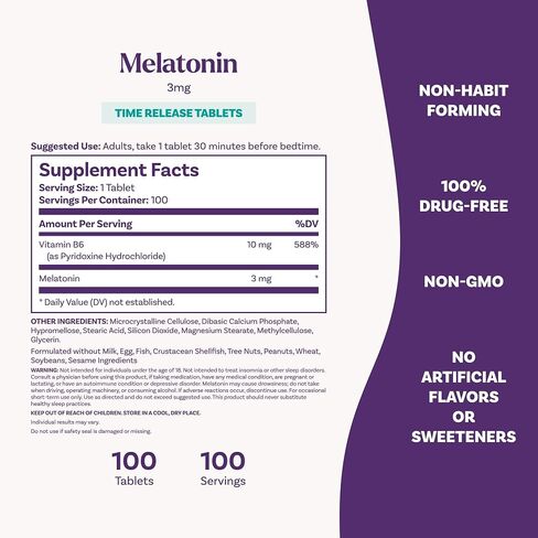 Natrol Melatonin Time Release, 3 mg, 100 Tablets in Saudi Arabia