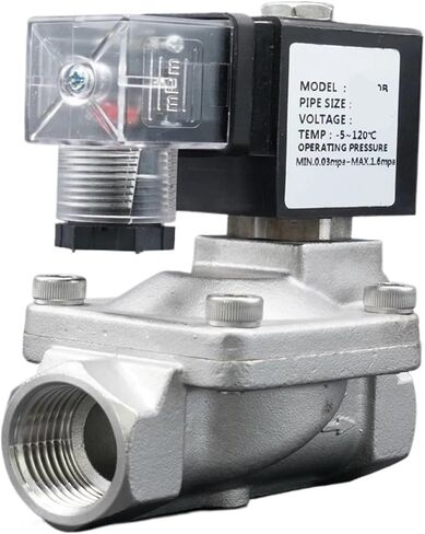 1PCS Valve Solenoid Valve Water Valve NC high Temperature Valve Stainless Steel Pilot Diaphragm 380 12V(AC380-VITON,0.5 Inch) in Saudi Arabia