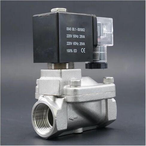 1PCS Valve Solenoid Valve Water Valve NC high Temperature Valve Stainless Steel Pilot Diaphragm 380 12V(AC380-VITON,0.5 Inch) in Saudi Arabia