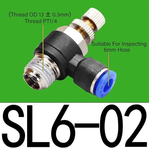 SL Type 4 6 8 10 12mm M5 1/8" 1/4" 3/8" 1/2" Fast Connection Pneumatic Fitting Air Speed Regulating Valves Throttle Valve(Sl10-03) in Saudi Arabia