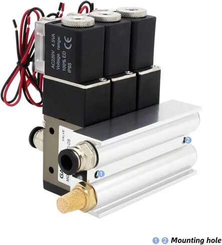 3v210-08-no عادةً ما تكون محطات صمام الملف اللولبي المفتوحة مع منافذ قاعدة كاتم الصوت DC 12V 24V AC 110V 220V 3 (4 محطات) in Kuwait