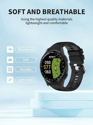 2 pack for Garmin Approach S44/Approach S50 Golf GPS Smartwatch Band, 20mm Quick Release Silicone Sport Strap Replacement Watchband for Garmin Approach S50 & S44 Wristbands Accessories-Black in Saudi Arabia