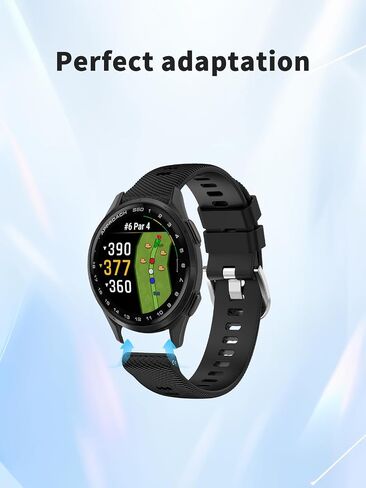 2 pack for Garmin Approach S44/Approach S50 Golf GPS Smartwatch Band, 20mm Quick Release Silicone Sport Strap Replacement Watchband for Garmin Approach S50 & S44 Wristbands Accessories-Black in Saudi Arabia