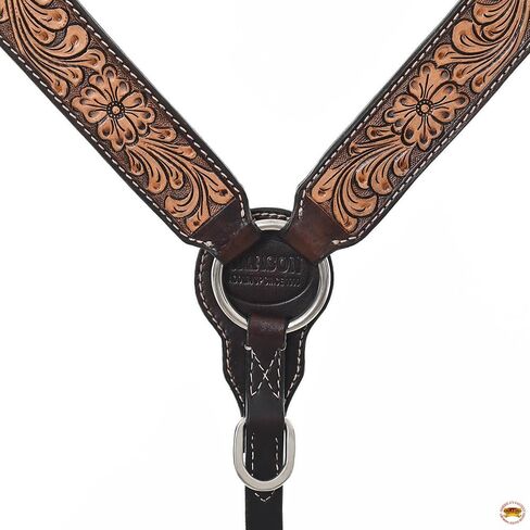 Hilason Western Horse Headstall Twhall مجموعة الأزهار الجلدية الأمريكية | تكا للخيول in Kuwait
