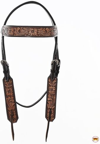 Hilason Western Horse Headstall Twhall مجموعة الأزهار الجلدية الأمريكية | تكا للخيول in Kuwait