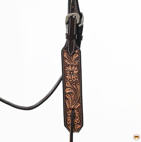 Hilason Western Horse Headstall Twhall مجموعة الأزهار الجلدية الأمريكية | تكا للخيول in Kuwait