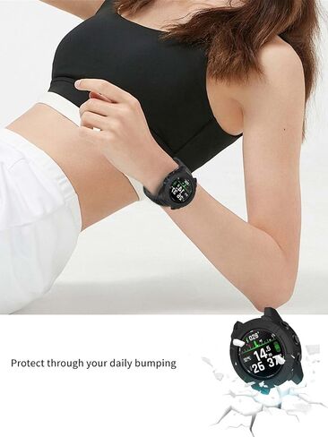 2pack Case for Garmin Descent G2,NOUKAJU Smartwatch Cover TPU Material,Easy to Install,Drop-Proof,Soft,Protective Cover for Garmin Descent G2(Black+Black) in Saudi Arabia